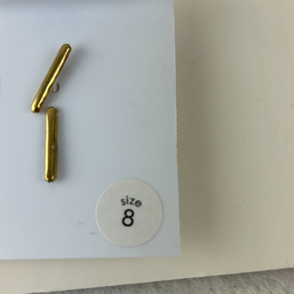 18K Gold Plated Gorjana Amara Ring Set of 2 Size 8 - Picture 3 of 5